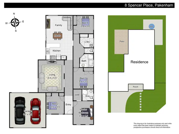 Floorplan of Homely house listing, 8 Spencer Place, Pakenham VIC 3810