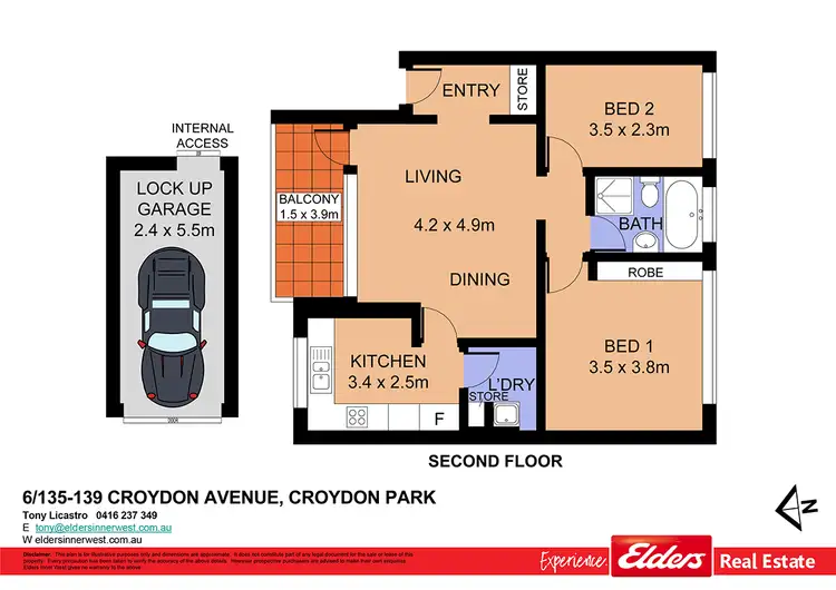 Floorplan of Homely unit listing, 6/135-139 Croydon Avenue, Croydon Park NSW 2133
