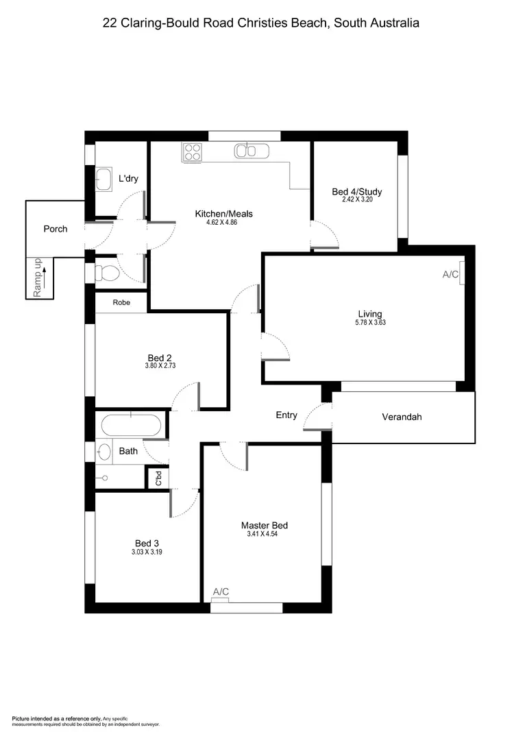 Floorplan of Homely house listing, 22 Claring-Bould Road, Christies Beach SA 5165