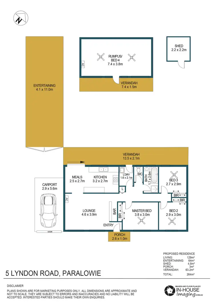 Floorplan of Homely house listing, 5 Lyndon Road, Paralowie SA 5108