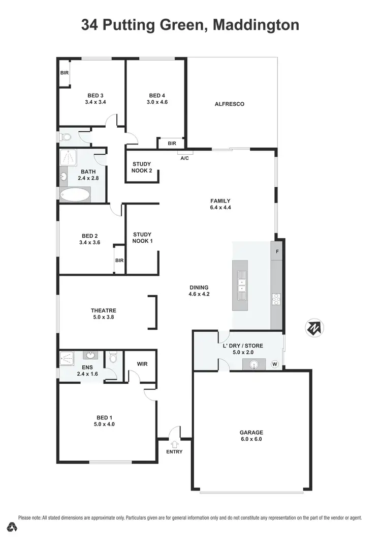 Floorplan of Homely house listing, 34 Putting Green, Maddington WA 6109