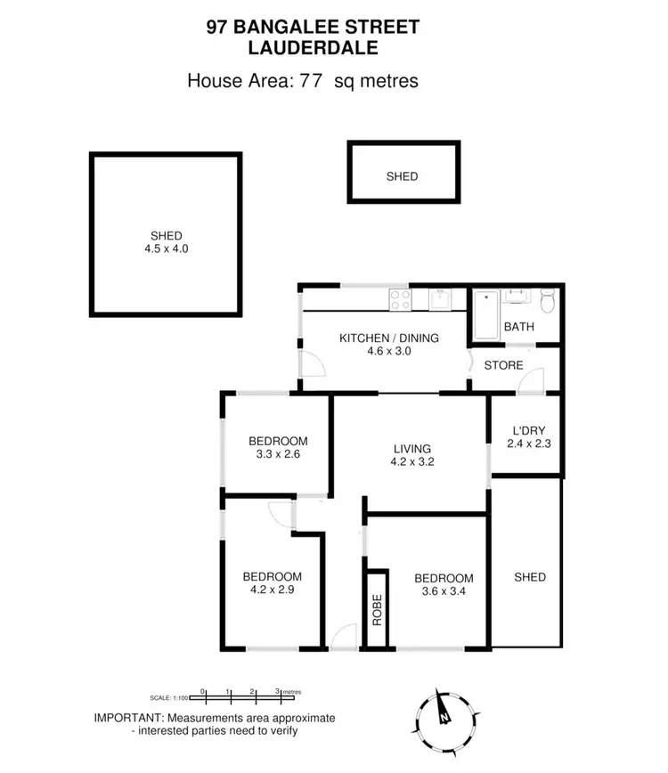 Floorplan of Homely house listing, 97 Bangalee Street, Lauderdale TAS 7021
