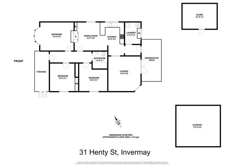 Floorplan of Homely house listing, 31 Henty Street, Invermay TAS 7248