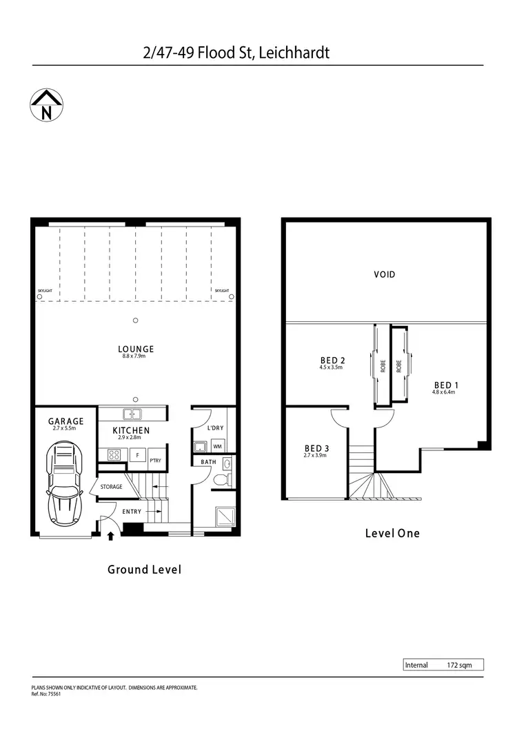 Floorplan of Homely townhouse listing, 2/47-49 Flood Street, Leichhardt NSW 2040