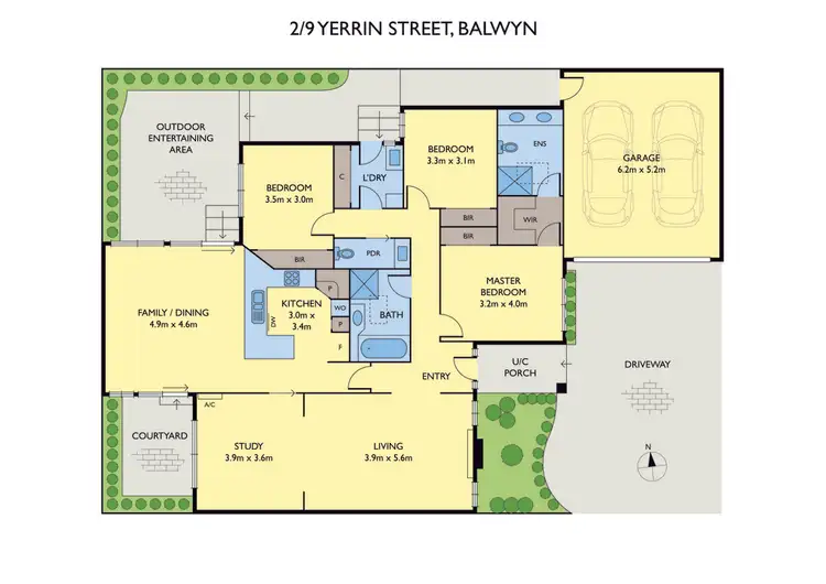 Floorplan of Homely unit listing, 2/9 Yerrin Street, Balwyn VIC 3103