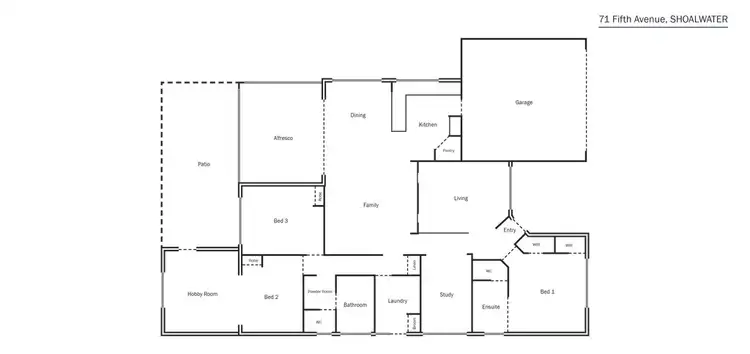 Floorplan of Homely house listing, 71 Fifth Avenue, Shoalwater WA 6169