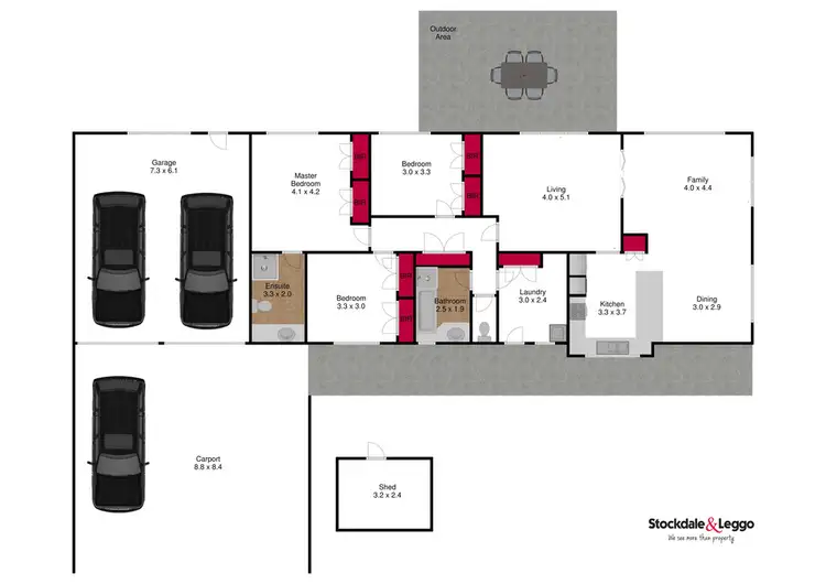 Floorplan of Homely house listing, 8 Parkwood Way, Traralgon VIC 3844
