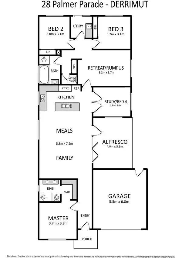 Floorplan of Homely house listing, 28 Palmer Parade, Derrimut VIC 3026