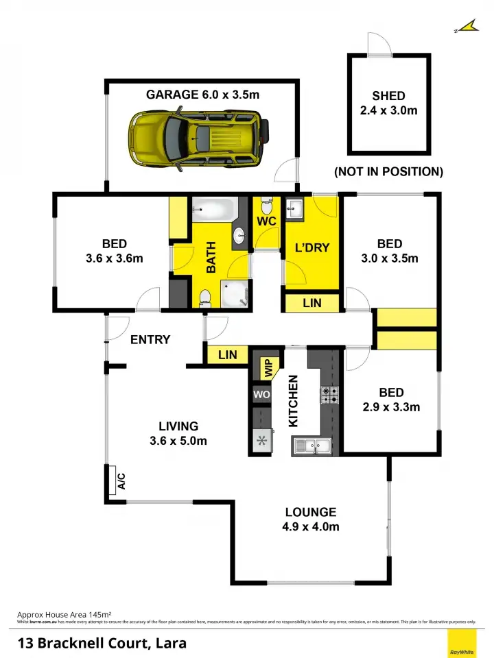 Floorplan of Homely house listing, 13 Bracknell Court, Lara VIC 3212