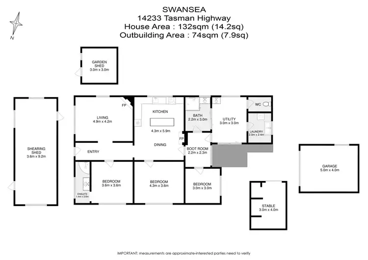 Floorplan of Homely house listing, 14233 Tasman Highway, Swansea TAS 7190