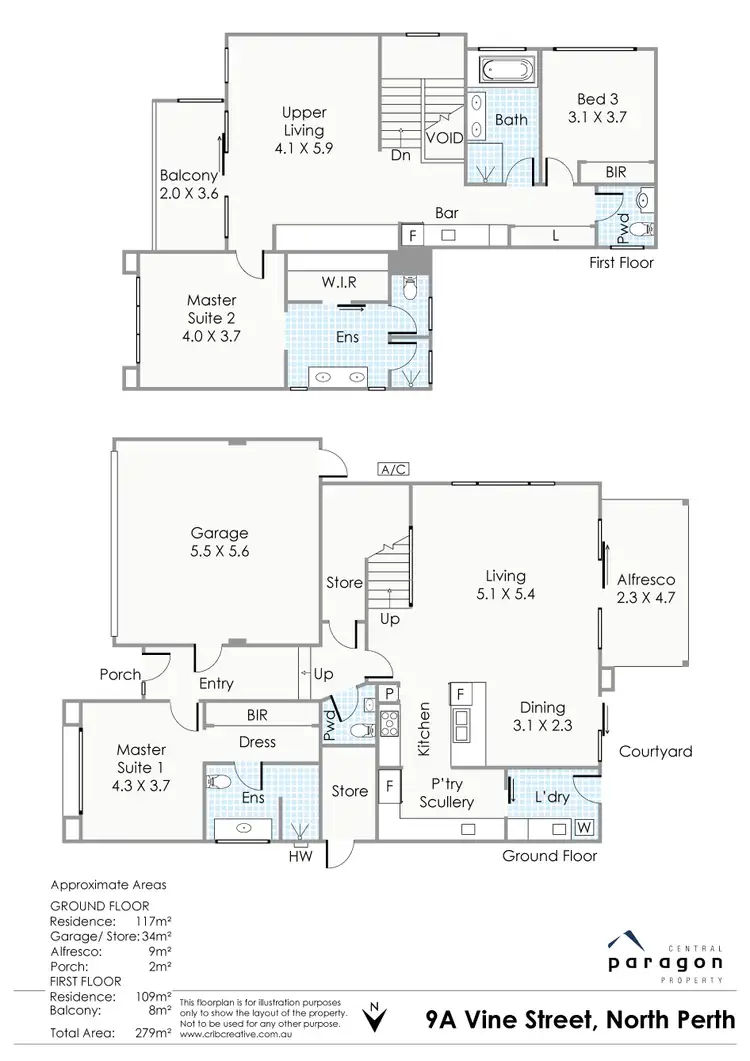 Floorplan of Homely house listing, 9A Vine Street, North Perth WA 6006