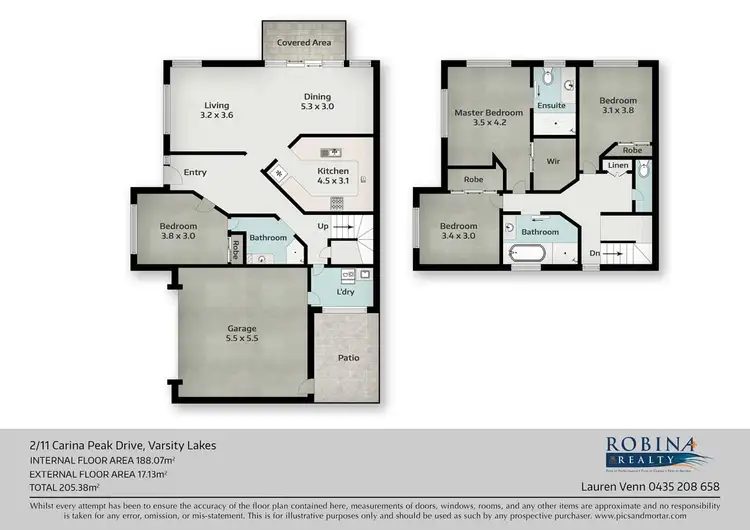 Floorplan of Homely house listing, 2/11 Carina Peak Drive, Varsity Lakes QLD 4227