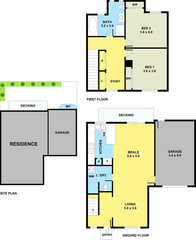 Floorplan of Homely townhouse listing, 2/66 Everard Street, Glenroy VIC 3046