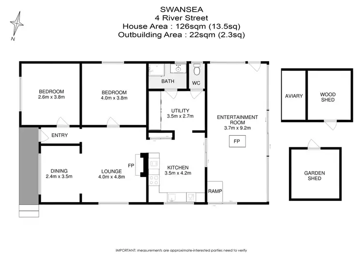 Floorplan of Homely house listing, 4 River Street, Swansea TAS 7190