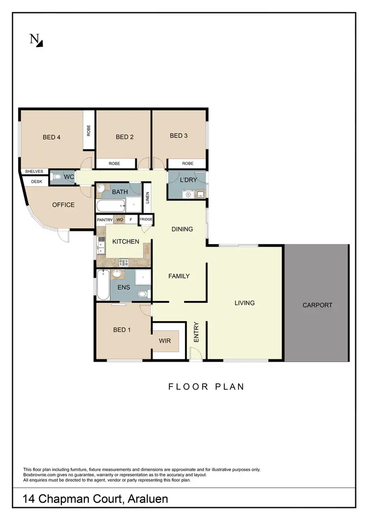 Floorplan of Homely house listing, 14 Chapman Court, Araluen NT 870