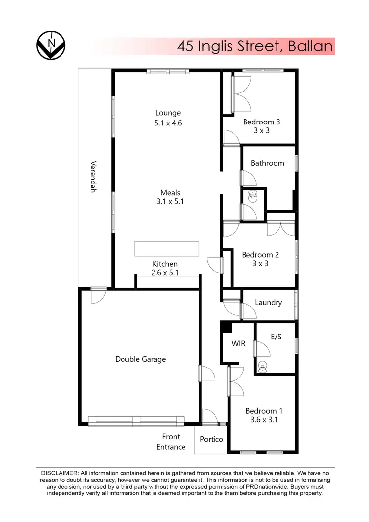 Floorplan of Homely house listing, 45 Inglis Street, Ballan VIC 3342