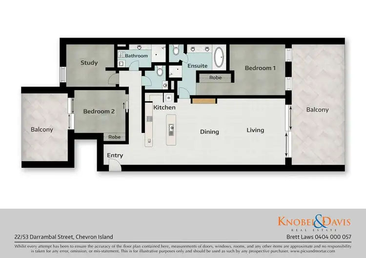 Floorplan of Homely apartment listing, 22/53 Darrambal Street, Chevron Island QLD 4217