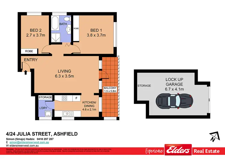 Floorplan of Homely unit listing, 4/24 Julia Street, Ashfield NSW 2131