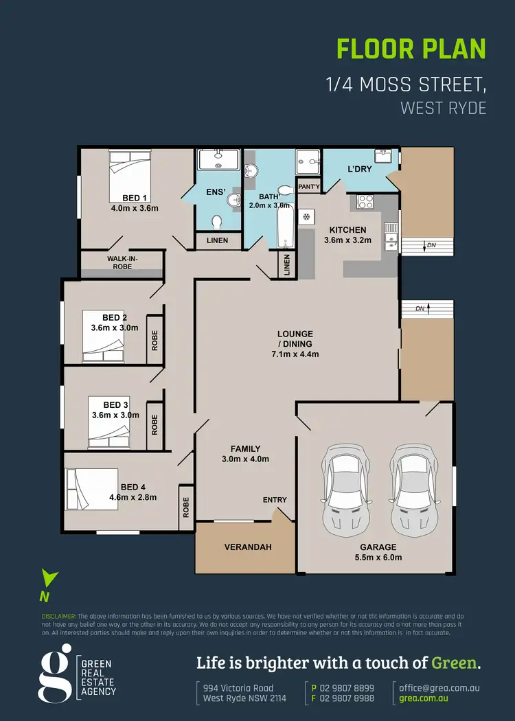 Floorplan of Homely house listing, 1/4 Moss Street, West Ryde NSW 2114