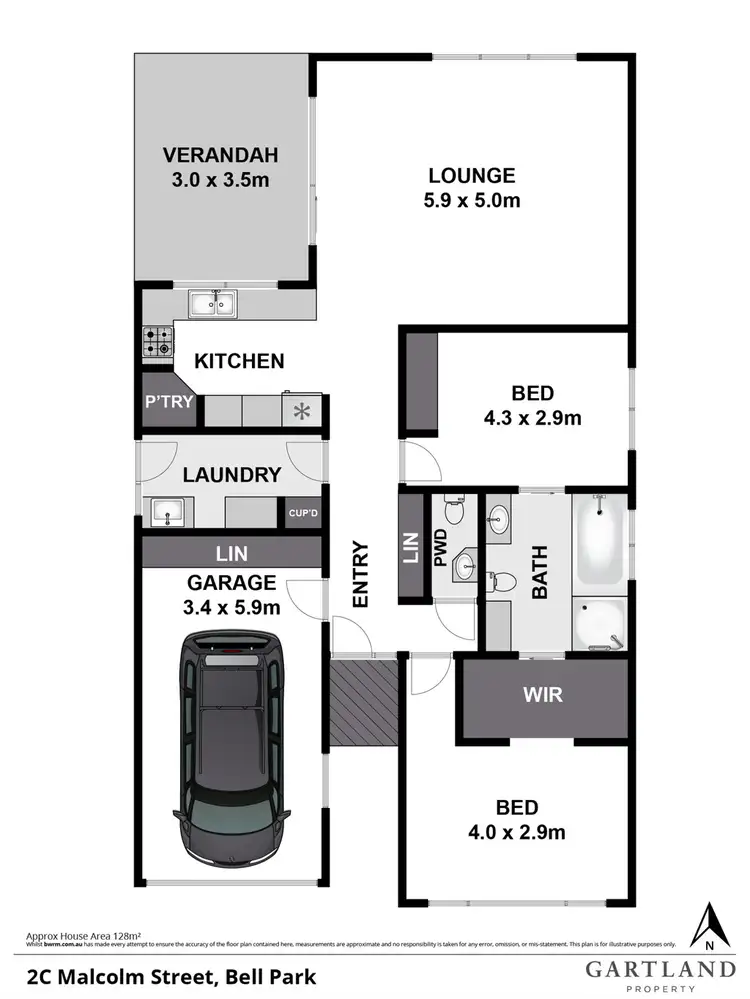 Floorplan of Homely house listing, 2C Malcolm Street, Bell Park VIC 3215