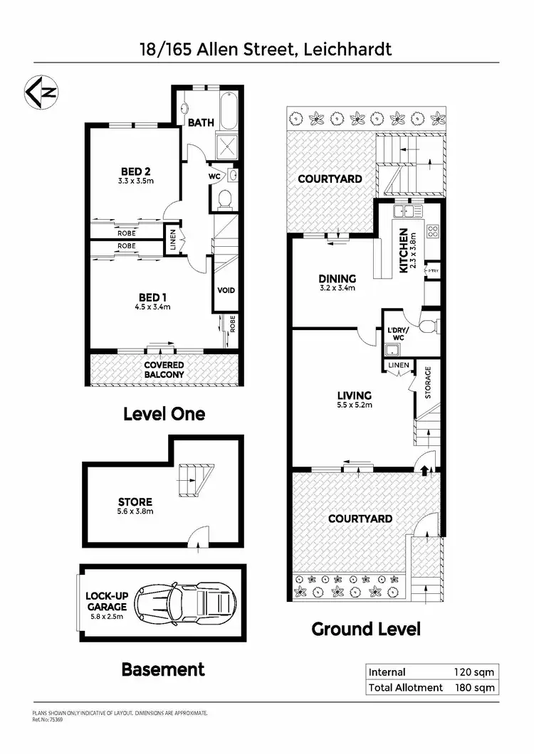 Floorplan of Homely townhouse listing, 18/165-169 Allen Street, Leichhardt NSW 2040