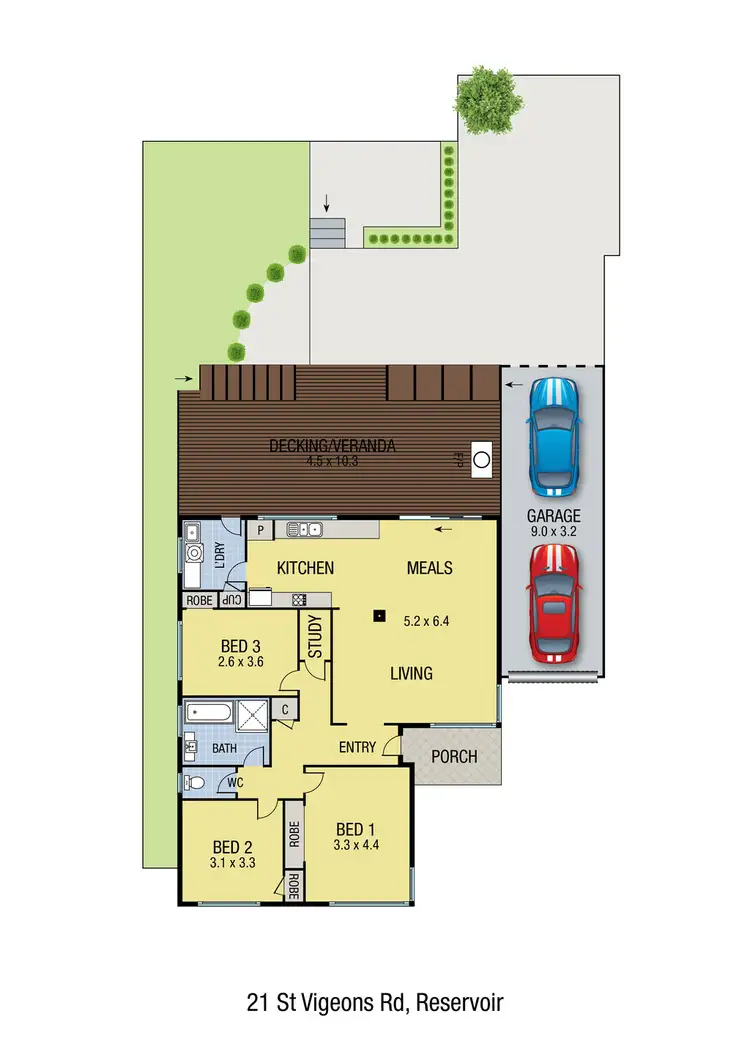 Floorplan of Homely house listing, 21 St Vigeons Road, Reservoir VIC 3073