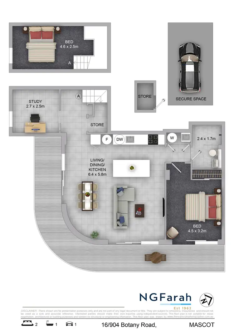 Floorplan of Homely apartment listing, 16/904 Botany Road, Mascot NSW 2020