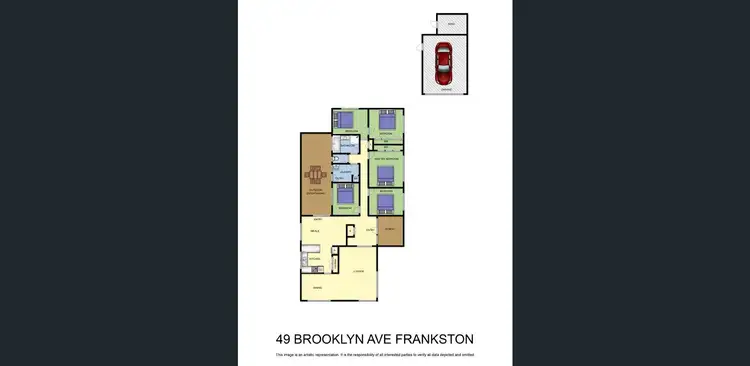 Floorplan of Homely house listing, 49 Brooklyn Ave, Frankston VIC 3199