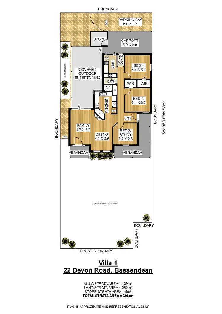 Floorplan of Homely villa listing, 1/22 Devon Road, Bassendean WA 6054