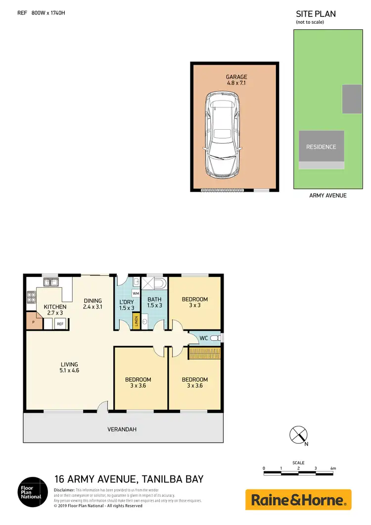 Floorplan of Homely house listing, 16 ARMY AVENUE, Tanilba Bay NSW 2319
