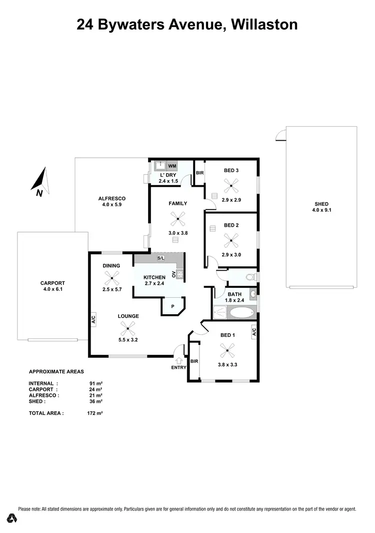 Floorplan of Homely house listing, 24 Bywaters Avenue, Willaston SA 5118