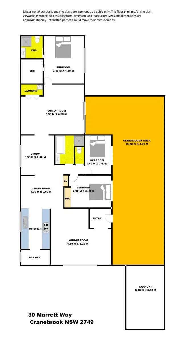 Floorplan of Homely house listing, 30 Marrett Way, Cranebrook NSW 2749