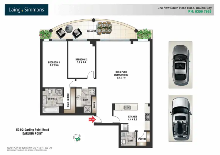 Floorplan of Homely apartment listing, 503/2 Darling Point Road, Darling Point NSW 2027