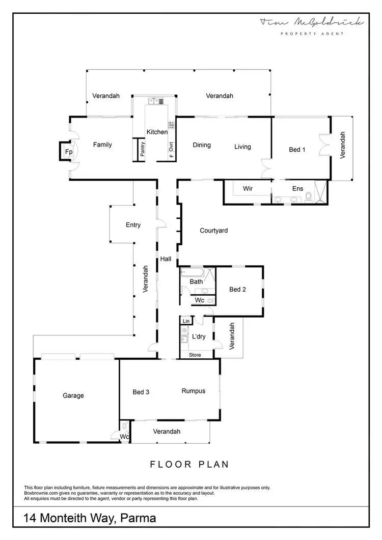 Floorplan of Homely house listing, 14 Monteith Way, Parma NSW 2540
