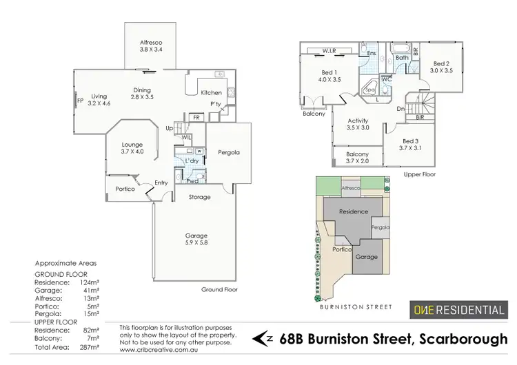 Floorplan of Homely house listing, 68B Burniston Street, Scarborough WA 6019