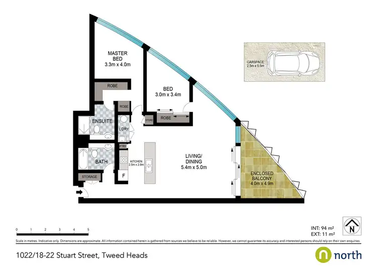 Floorplan of Homely unit listing, 1022/18-20 Stuart Street, Tweed Heads NSW 2485