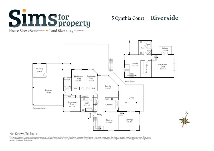 Floorplan of Homely house listing, 5 Cynthia Court, Riverside TAS 7250