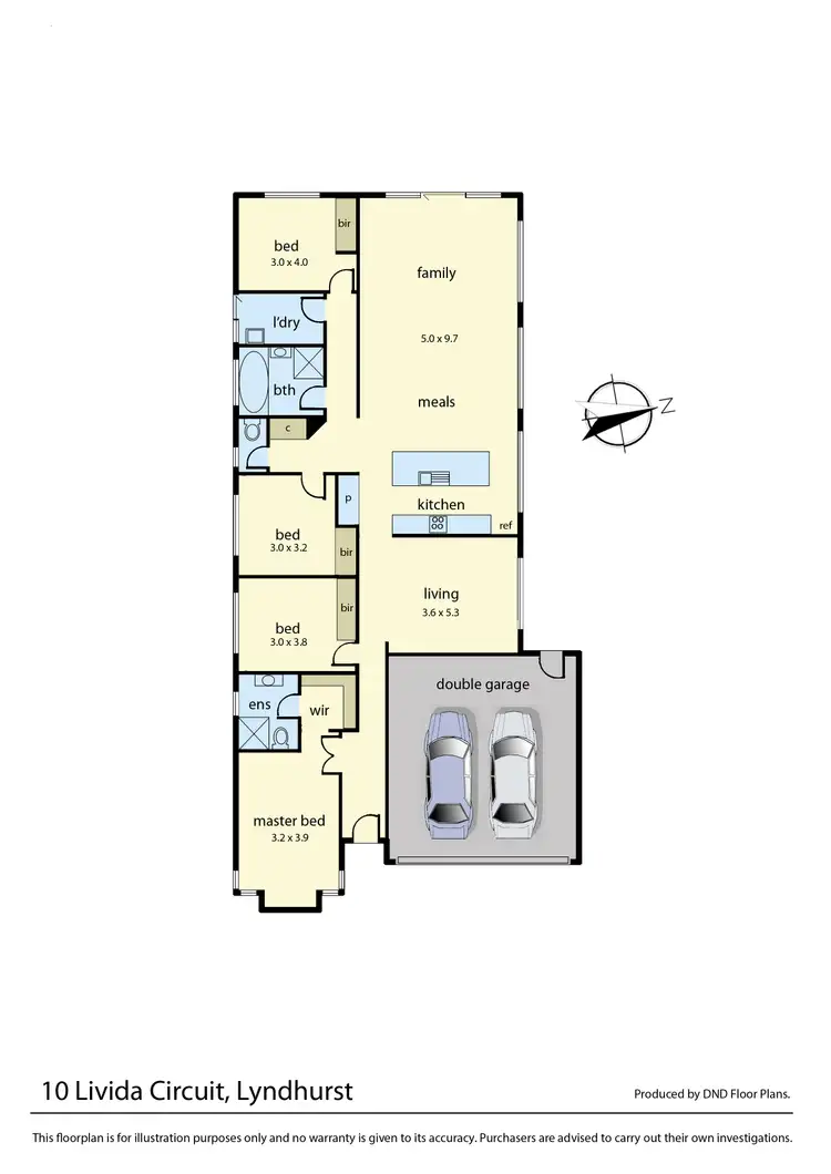 Floorplan of Homely house listing, 10 Livida Circuit, Lyndhurst VIC 3975