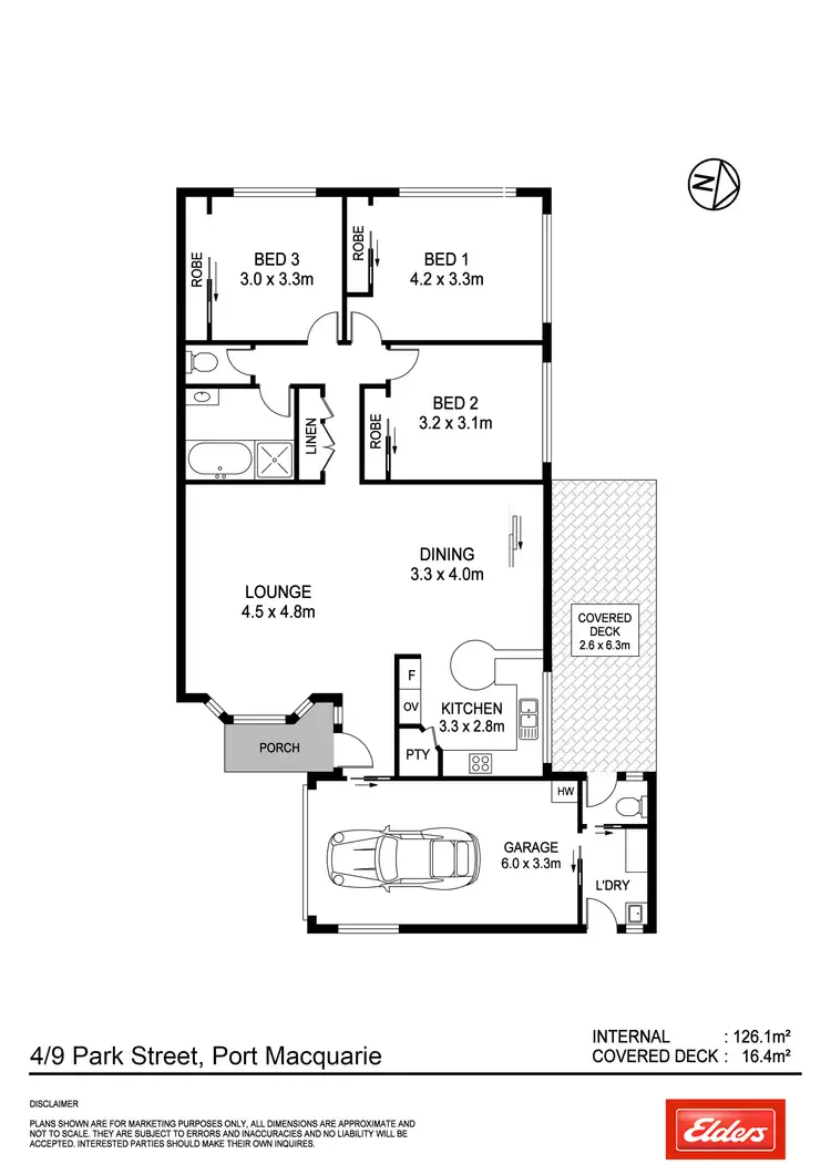 Floorplan of Homely villa listing, 4/9 Park Street, Port Macquarie NSW 2444