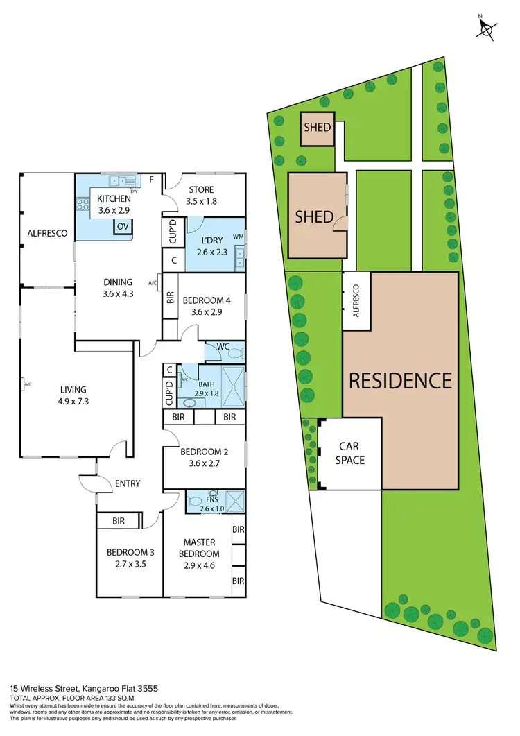 Floorplan of Homely house listing, 15 Wireless Street, Kangaroo Flat VIC 3555
