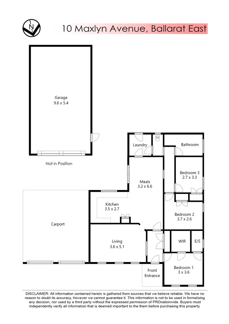 Floorplan of Homely house listing, 10 Maxlyn Avenue, Ballarat East VIC 3350