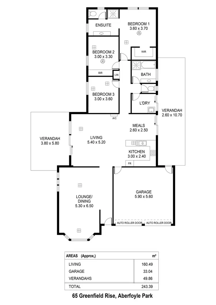Floorplan of Homely house listing, 65 Greenfield Rise, Aberfoyle Park SA 5159