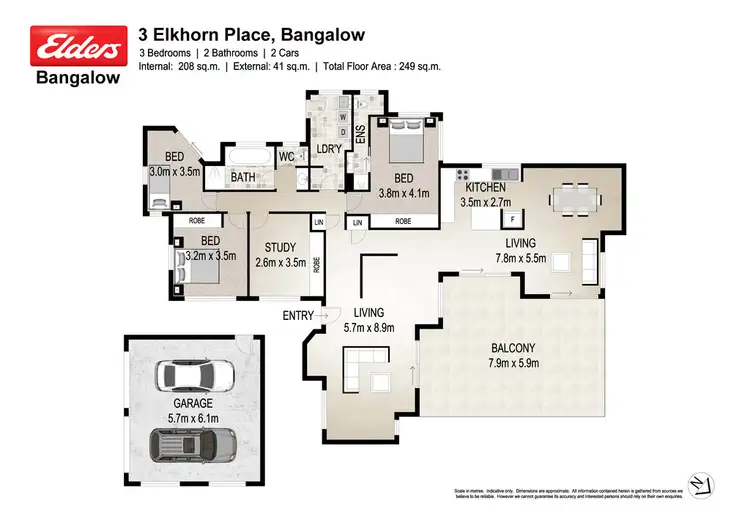 Floorplan of Homely house listing, 3 Elkhorn Place, Bangalow NSW 2479
