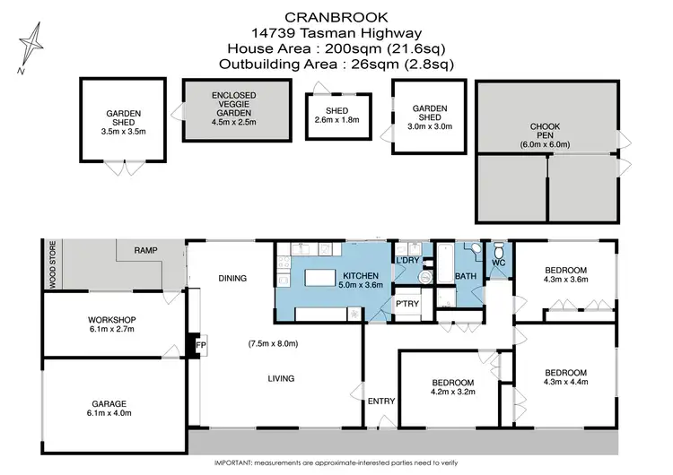 Floorplan of Homely house listing, 14739 Tasman Highway, Cranbrook TAS 7190
