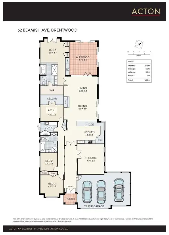 Floorplan of Homely house listing, 62 Beamish Ave, Brentwood WA 6153