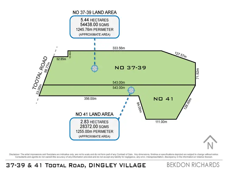 Floorplan of Homely land listing, 37-39 & 41 Tootal Road, Dingley Village VIC 3172