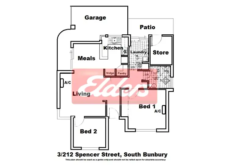 Floorplan of Homely unit listing, 3/212 Spencer Street, South Bunbury WA 6230