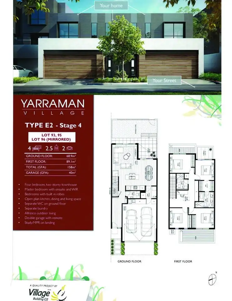 Floorplan of Homely townhouse listing, 65 Harrison Drive, Noble Park VIC 3174
