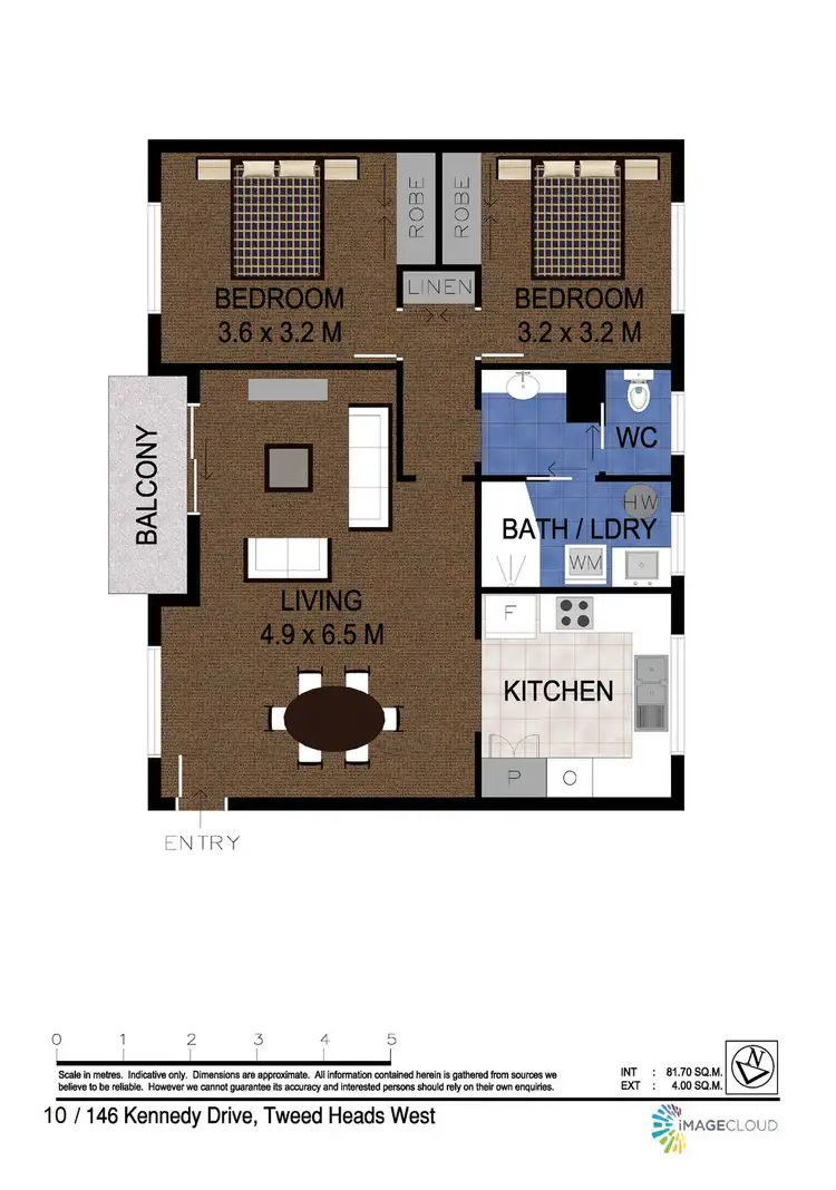 Floorplan of Homely apartment listing, 10/146 Kennedy Drive, Tweed Heads West NSW 2485