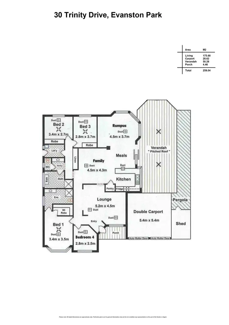 Floorplan of Homely house listing, 30 Trinity Drive, Evanston Park SA 5116